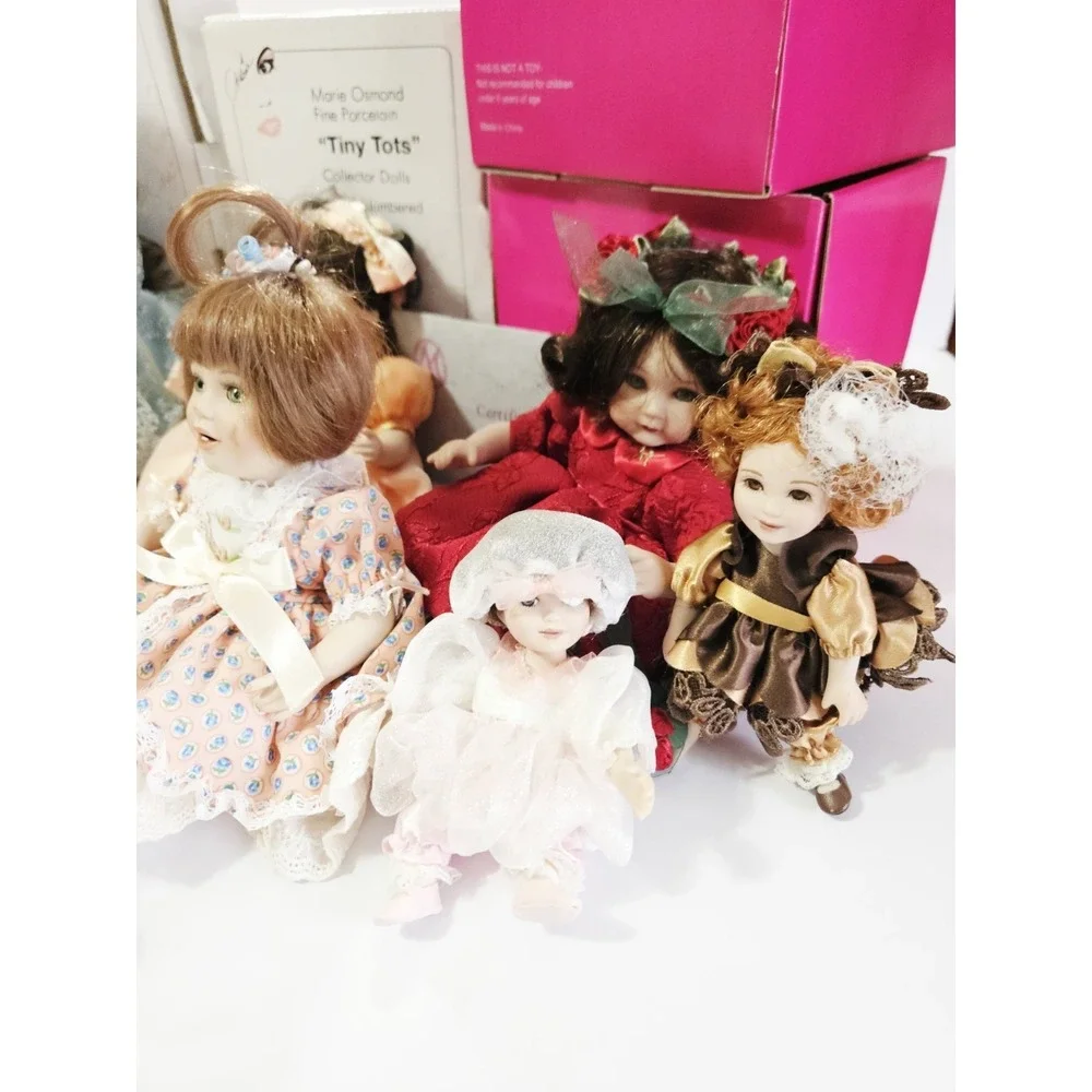 Marie Osmond Porcelain Doll Collection Tiny Tots Lot Of 11 Authentic‎